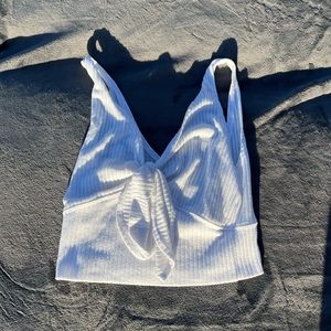Abercrombie And Fitch White Bow Top